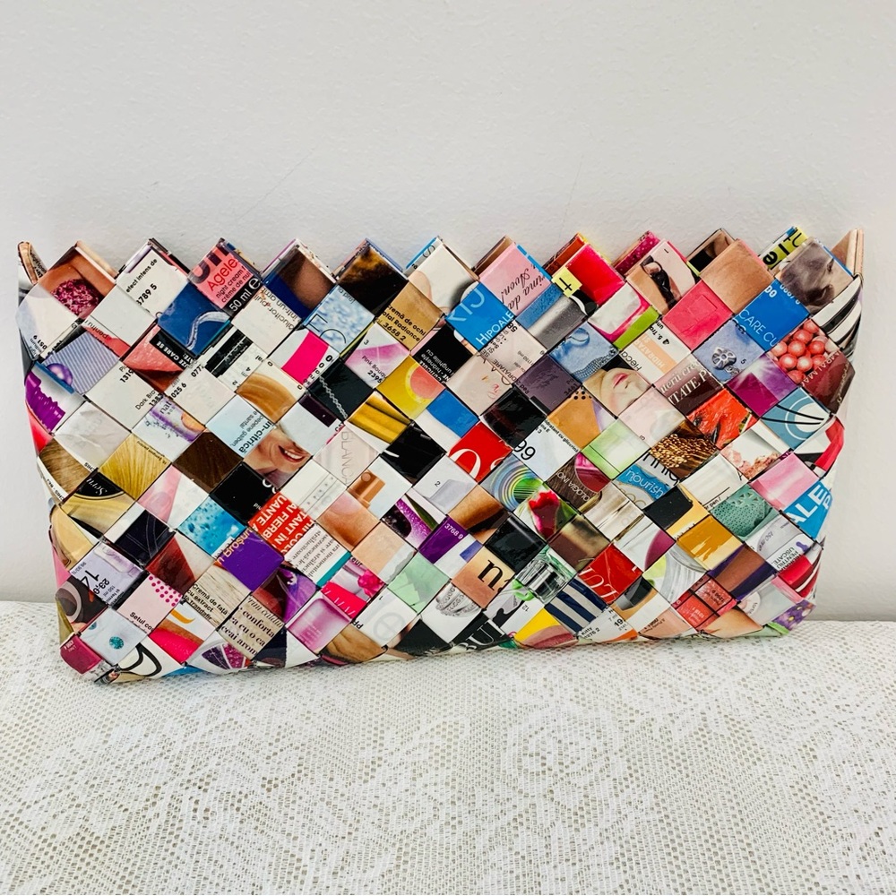 Handmade magazine clutch